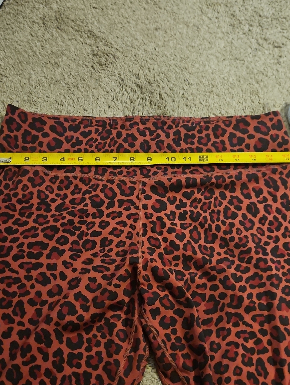 Nike Red Leopard Print Leggings - Picture 7 of 7